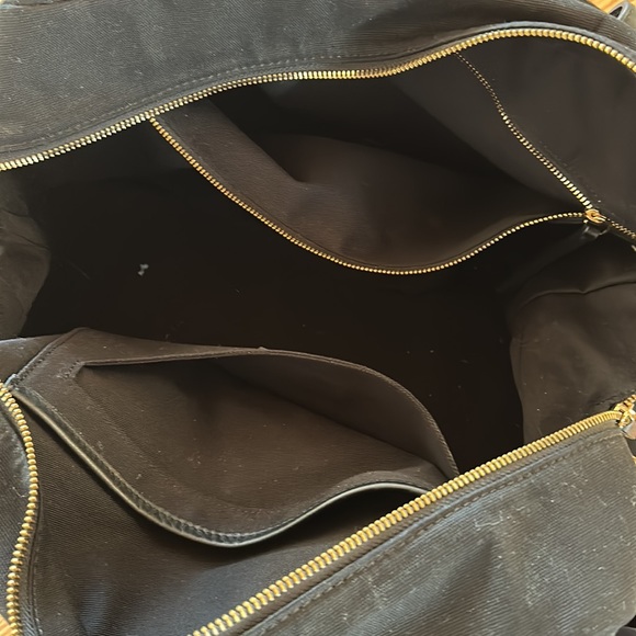 Cuyana Canvas Leather Trim Weekender Travel Carryon Overnight Bag Black - Picture 6 of 9